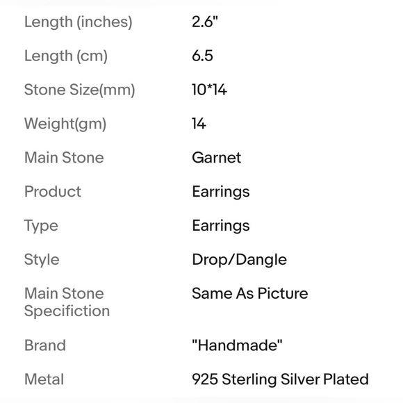 GARNET EARRINGS - Picture 5 of 14